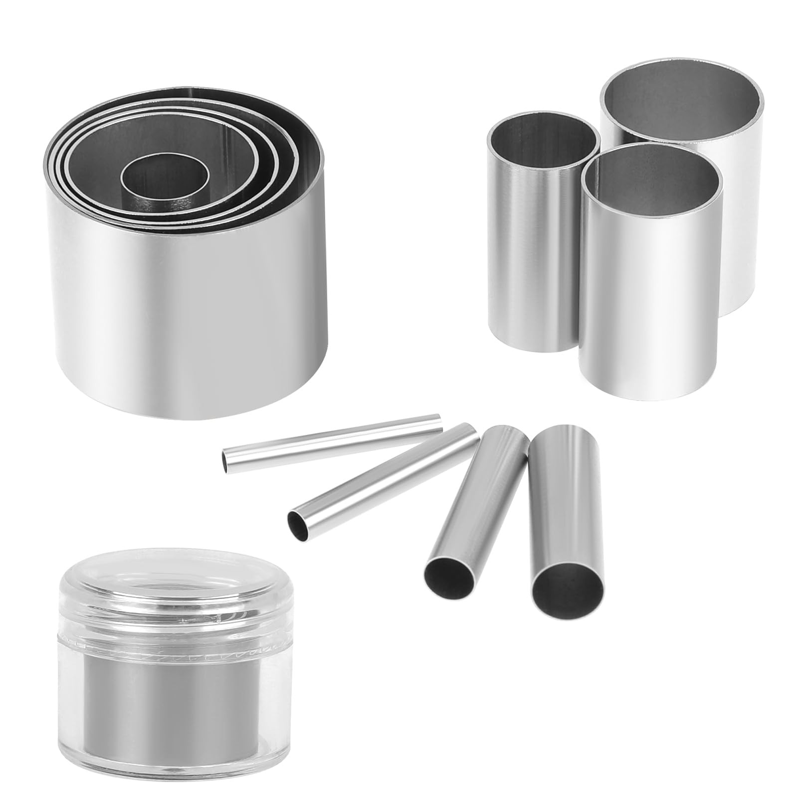 12 Pcs Clay Cutters, Round Hole Cutter Set Circle Ceramics Silver