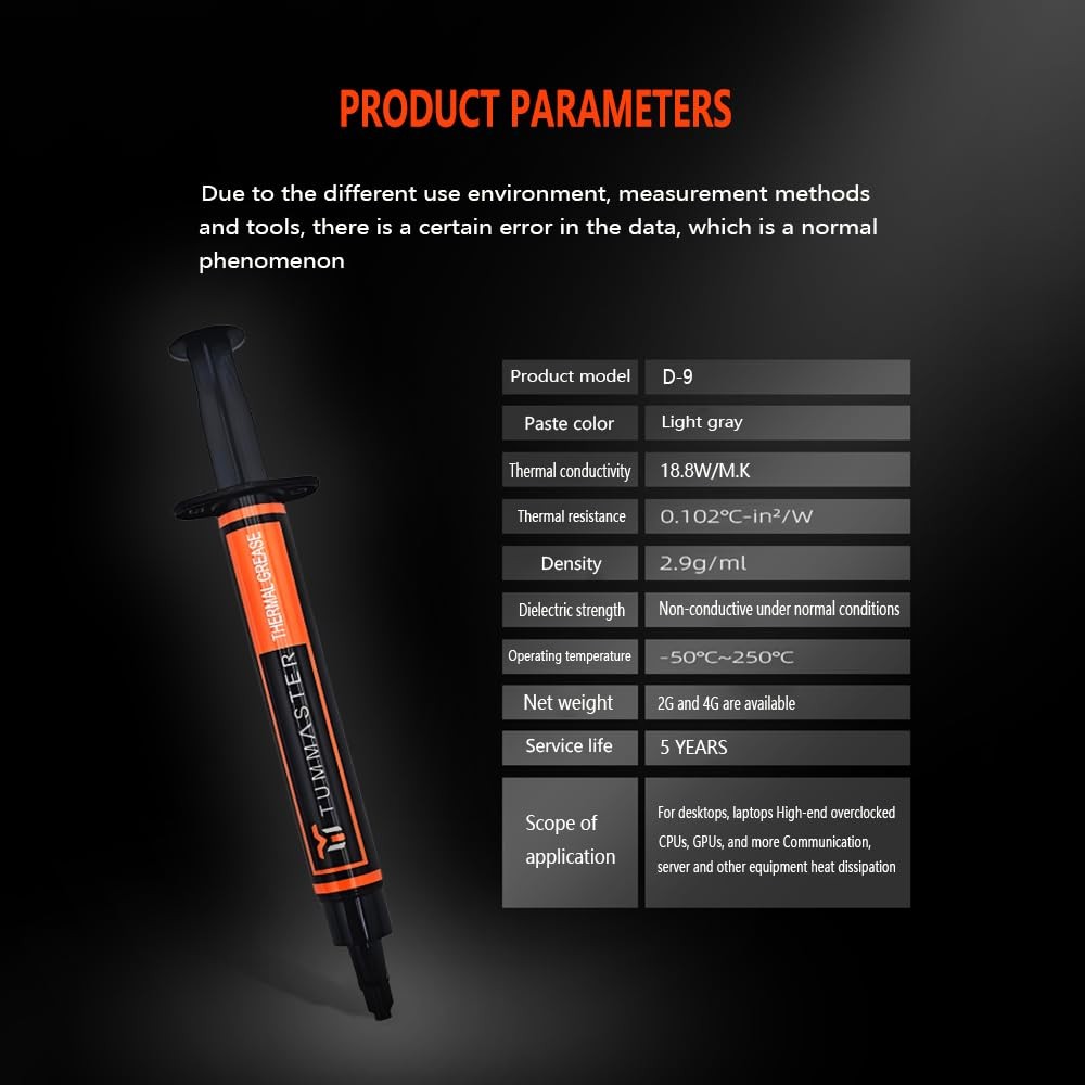 D-9 incl. Spatula,2g/4g Box Ultimate Performance Thermal Paste for Computer M...