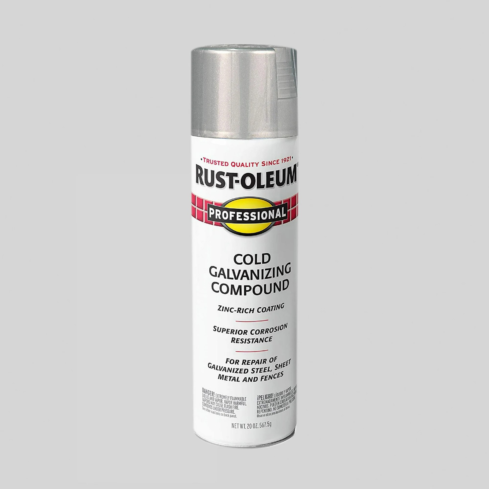 (2 pack) Cold Gray, Rust-Oleum Professional Galvanizing Compound Spray-7585838,