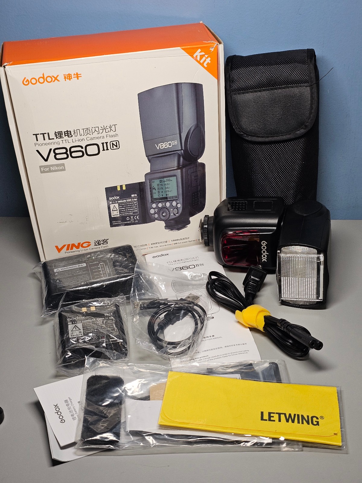 Godox TTL LI-ion Camera Flash V860 II N For Nikon - i-TTL Autoflash - PreOwned!