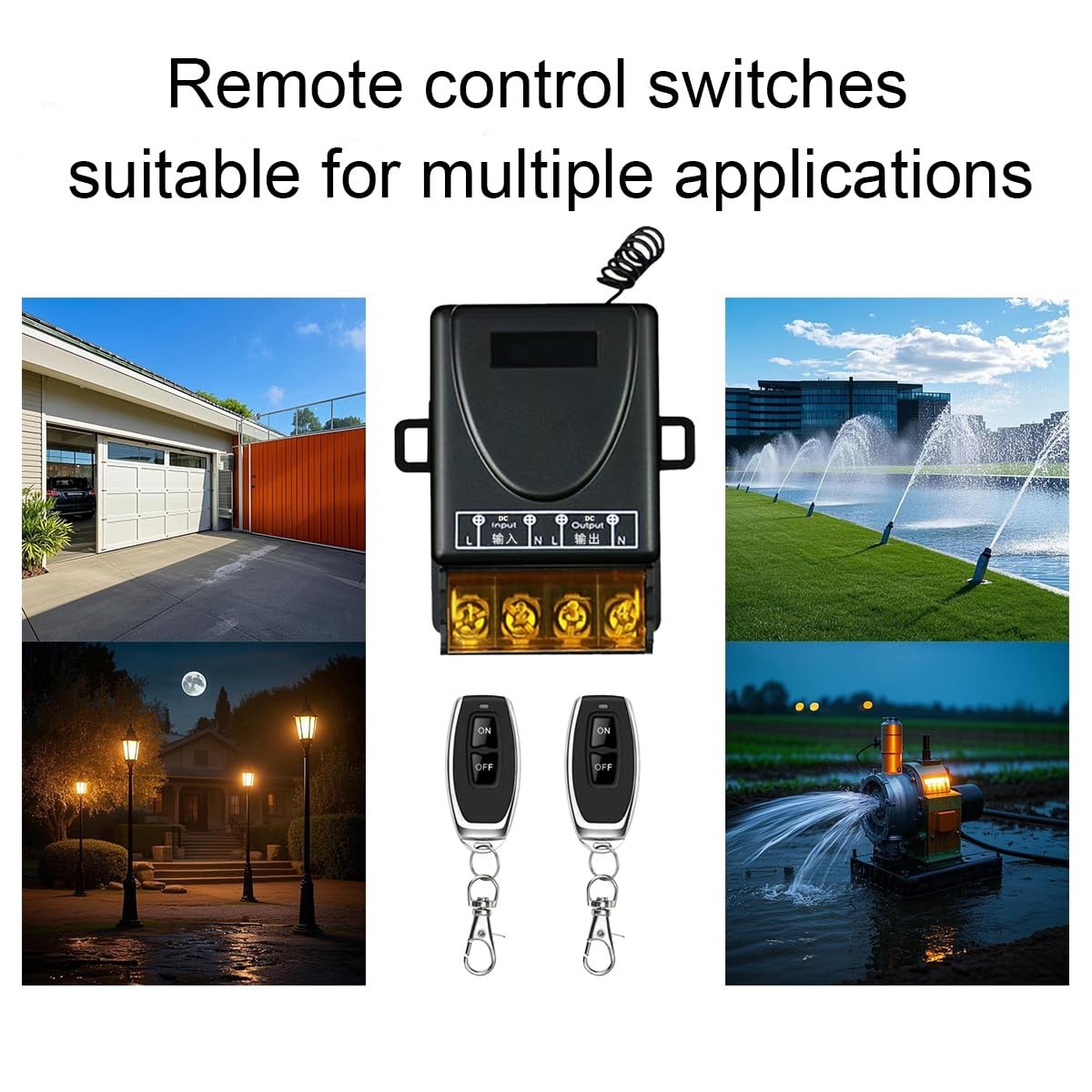 120V Remote Control Switch Wireless,AC 110V-240V 30A RF Relay 328ft Long Range