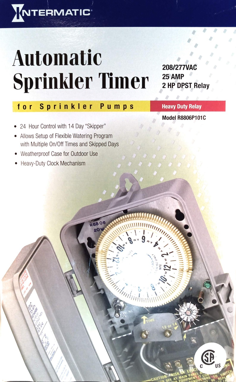 Intermatic Pool/Sprinkler/Irrigation Timer 24 Hr Mechanical