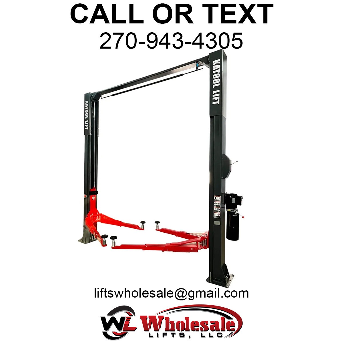 New KATOOL KT-M140XD 14,000lb Capacity 2-Post Overhead Lift (FREE FREIGHT)