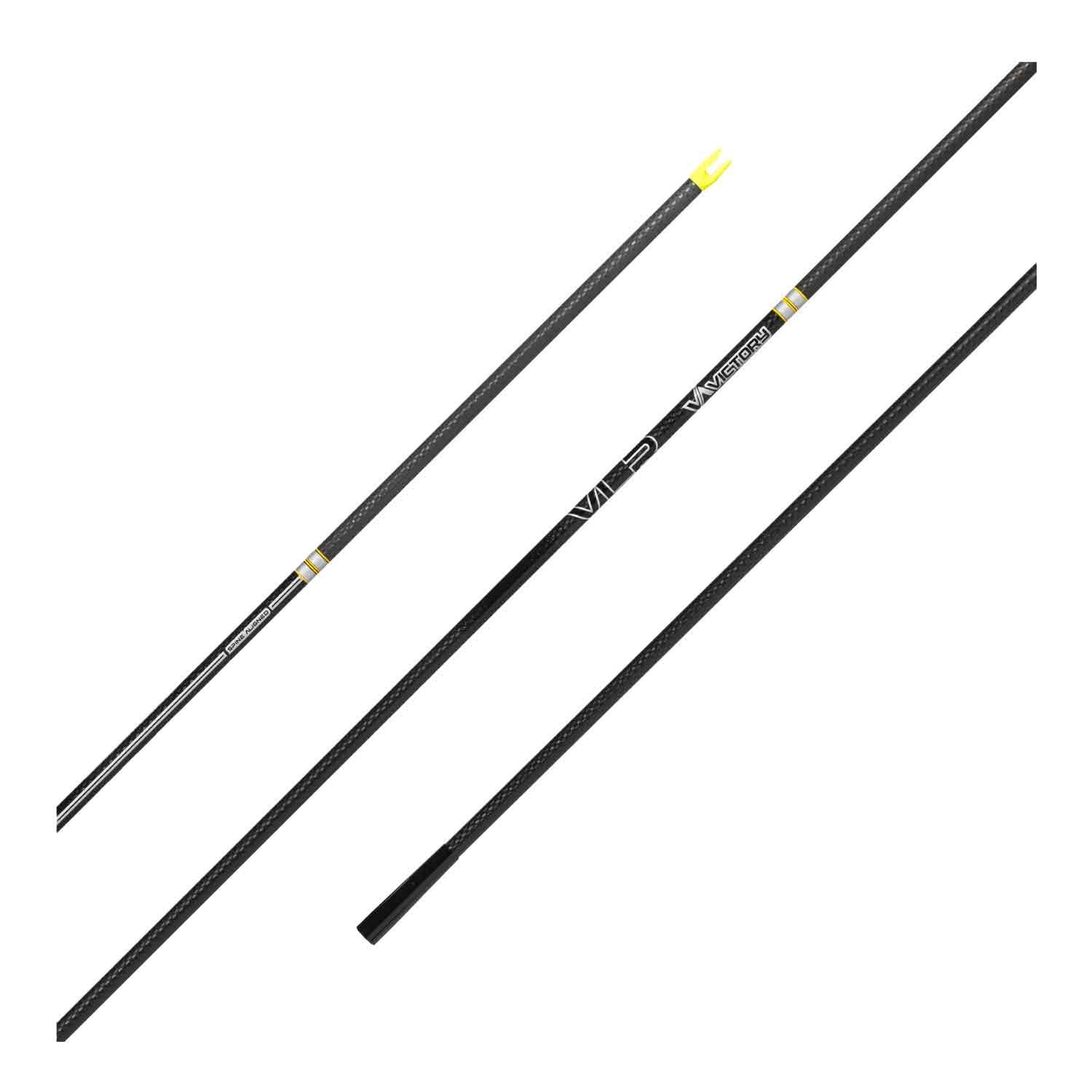 Victory Archery VLR Elite 300 Spine Hunting Arrow .166 ID Bare Shaft 12pk 21253
