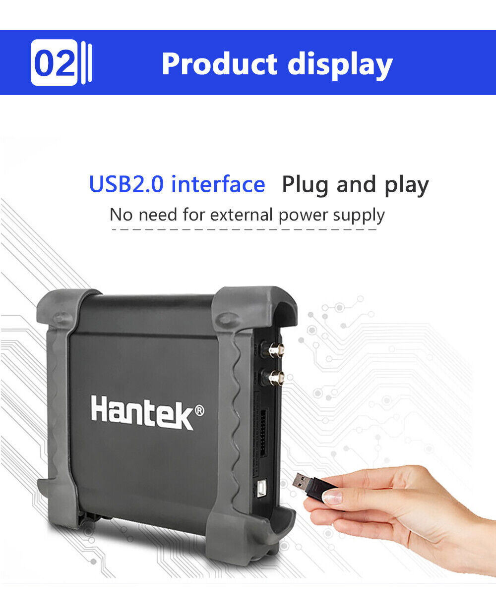 1008C USB Auto Scope/DAQ/8CH Generator vehicle test currect clamp Oscilloscope
