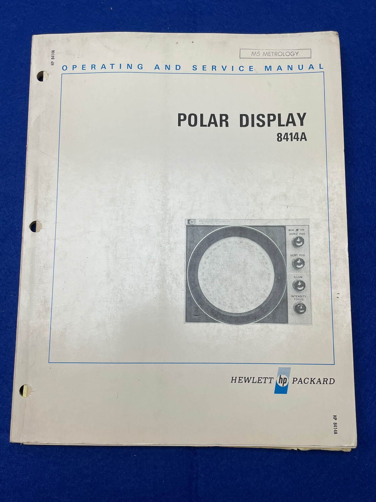 MANUAL HP 8414A POLAR DISPLAY + MANUAL CHANGES & SCHEMATIC DIAGRAM 08414-90008