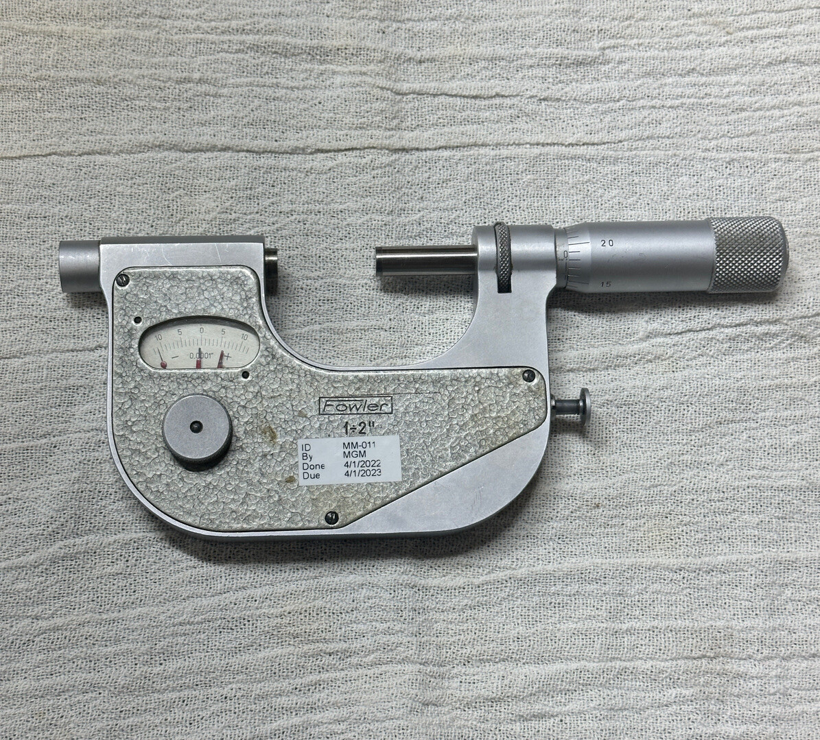 FOWLER / VIS 0-1” .0001” INDICATING MICROMETER COMPARATOR Machinist Tool Maker