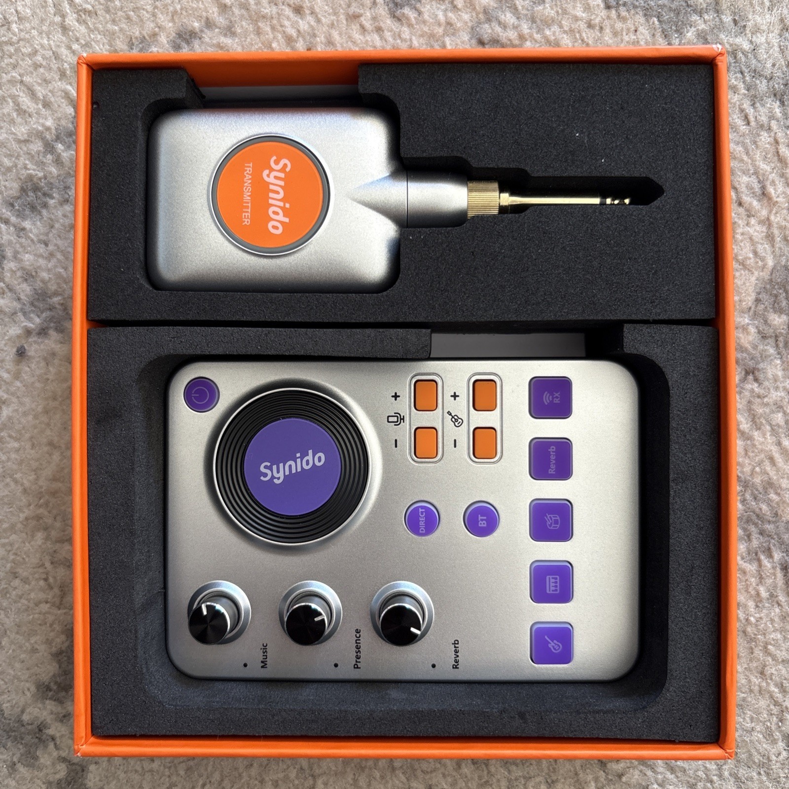 Synido Portable Guitar Audio Interface with 5.8GHz Wireless Guitar...