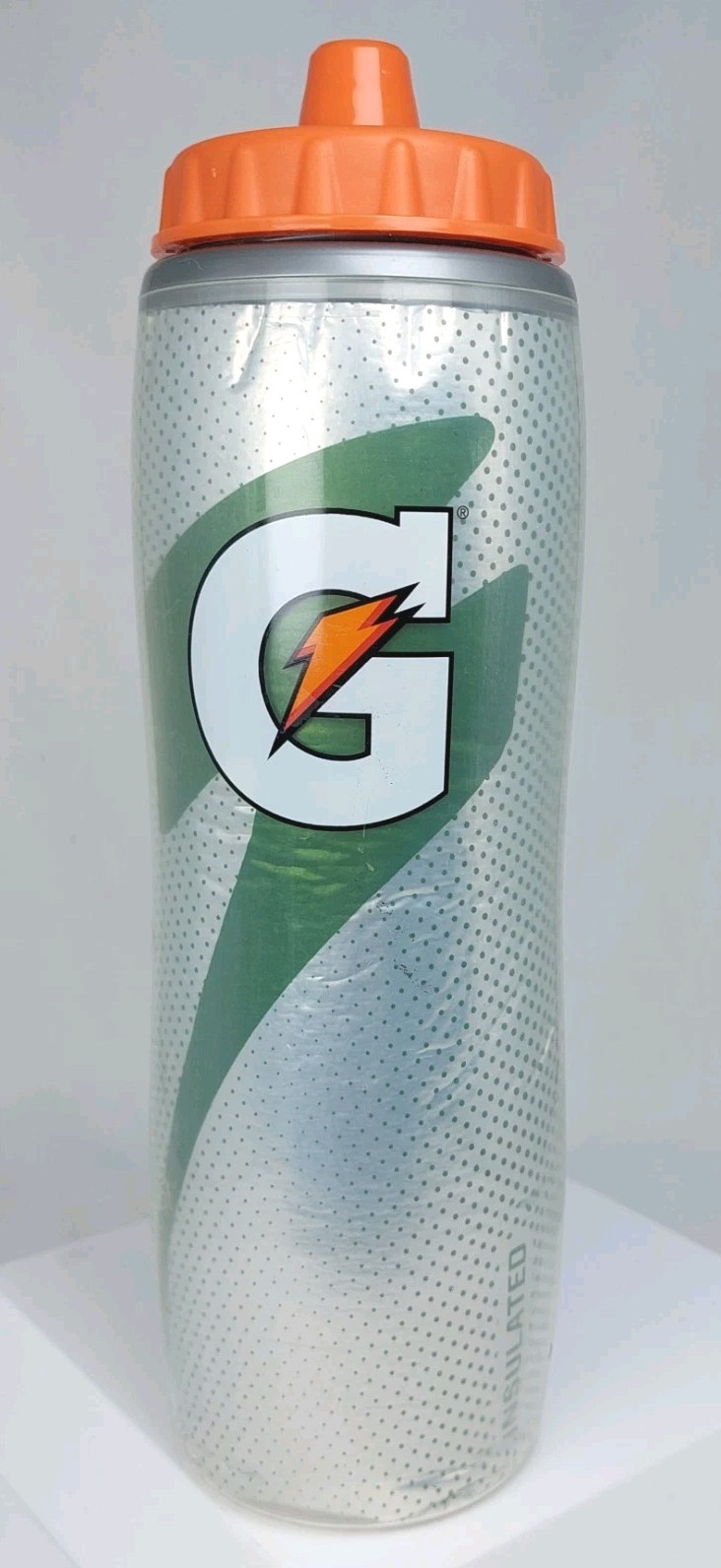 Gatorade 30oz Insulated Squeeze Water Bottle 10" - Silver Gray