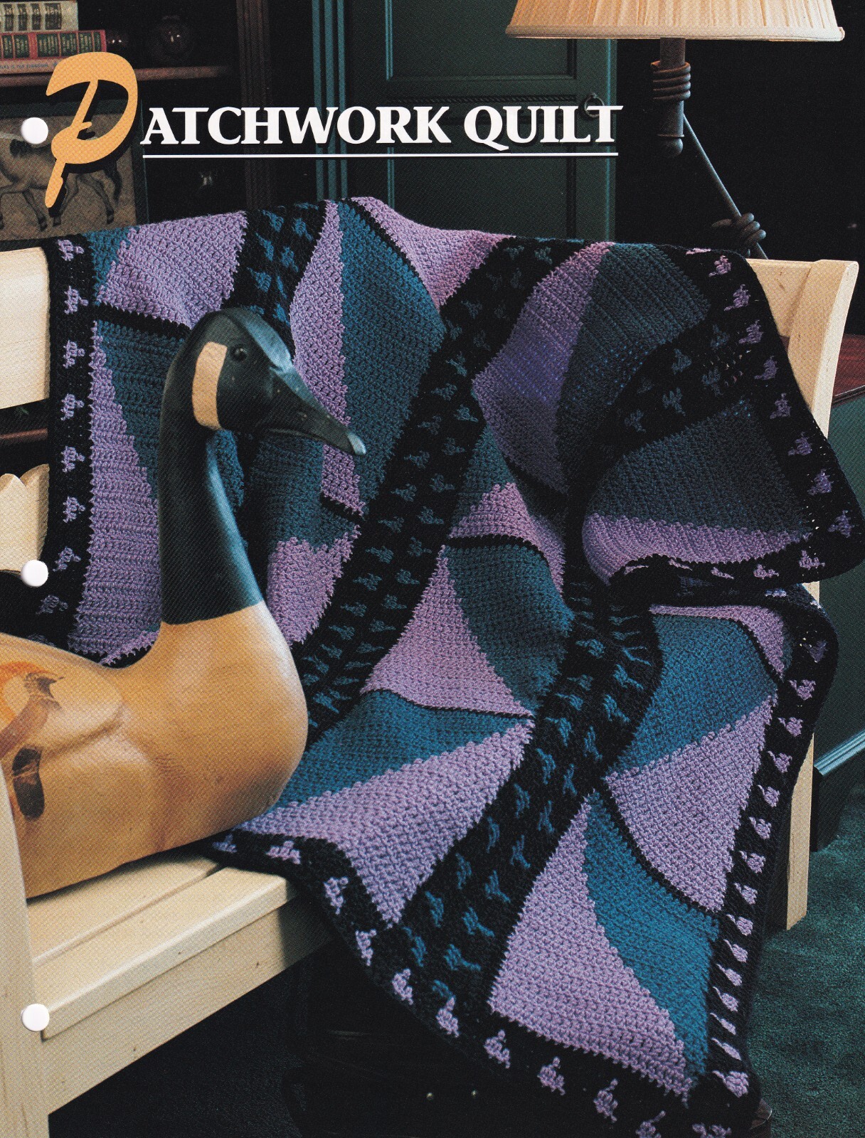 Crochet Afghan Pattern PATCHWORK QUILT Instruction Leaflet Annie's