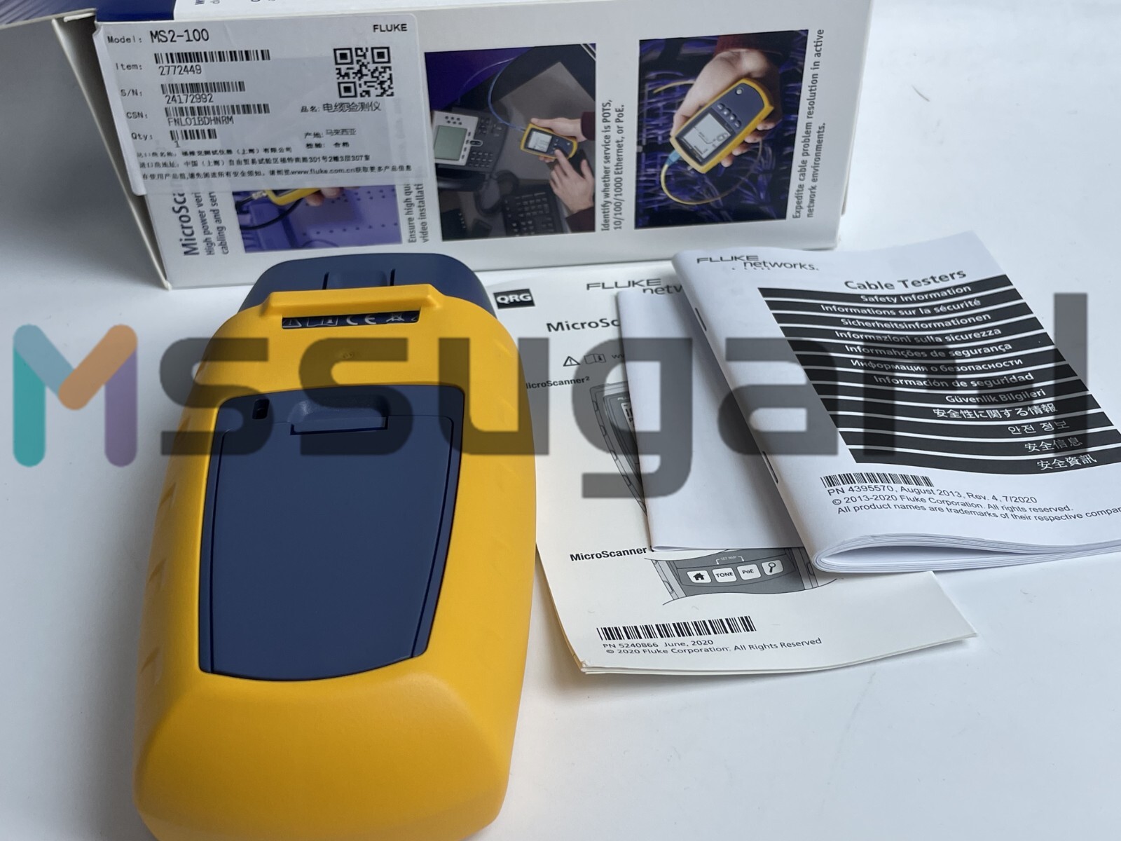 Fluke Networks MS2-100 Microscanner2 Cable Verifier #Z