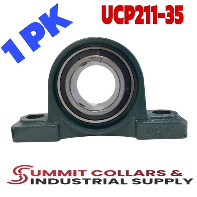 UCP211-35 2-3/16" Pillow Block Bearing, Solid Base P211