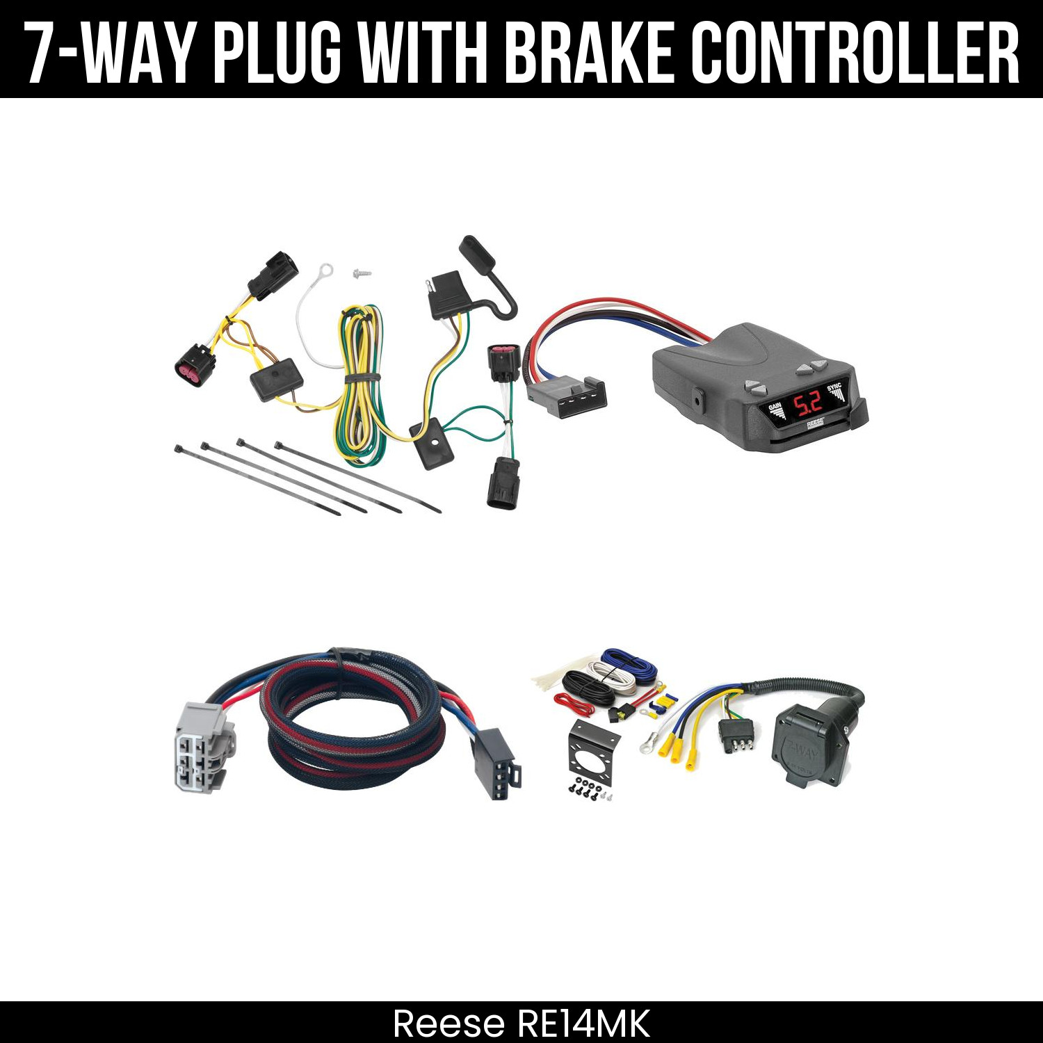 Reese RV 7Way Wiring Brake Control For 09-12 Chevy Traverse 08-12 Buick Enclave