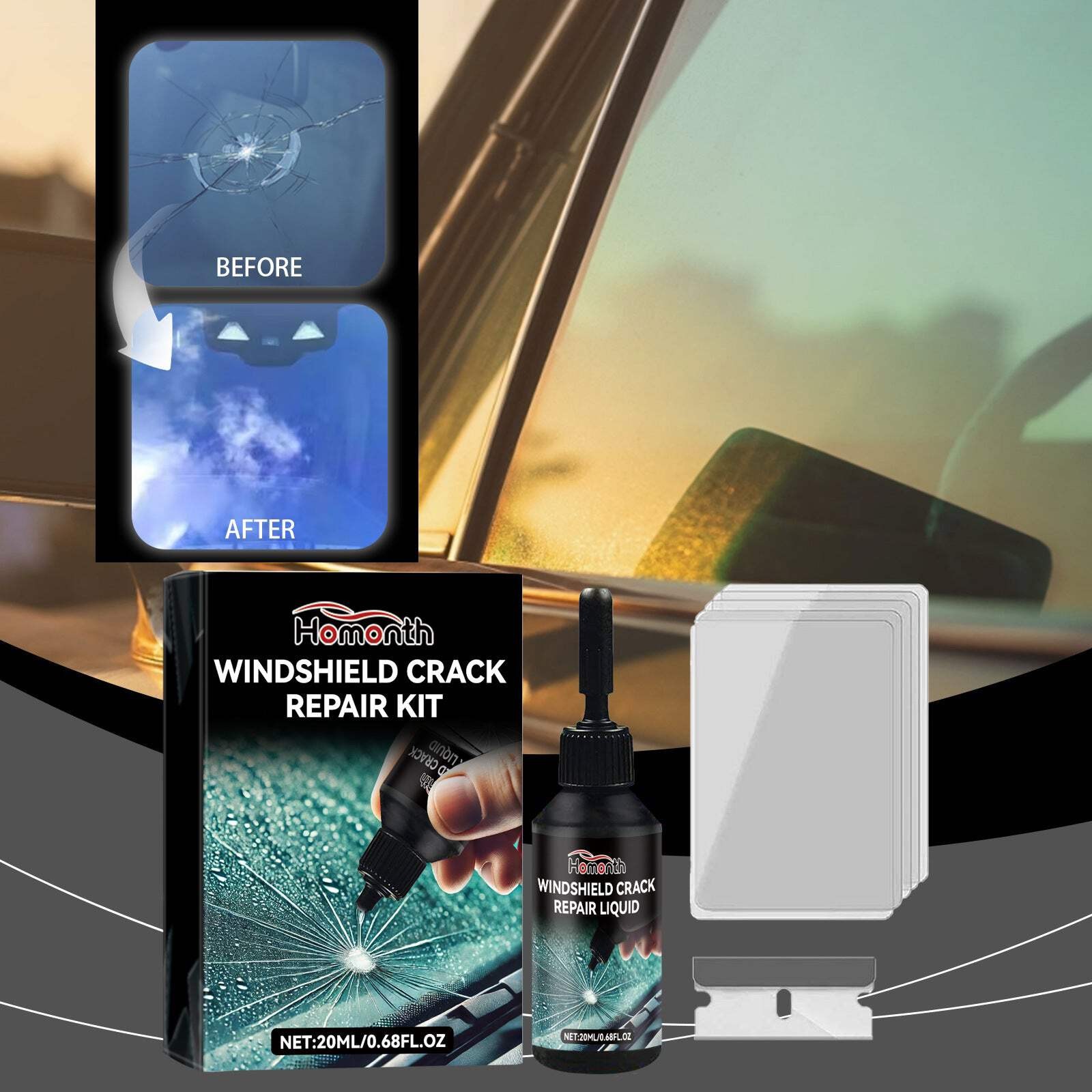 Windshield Crack Repair Kit