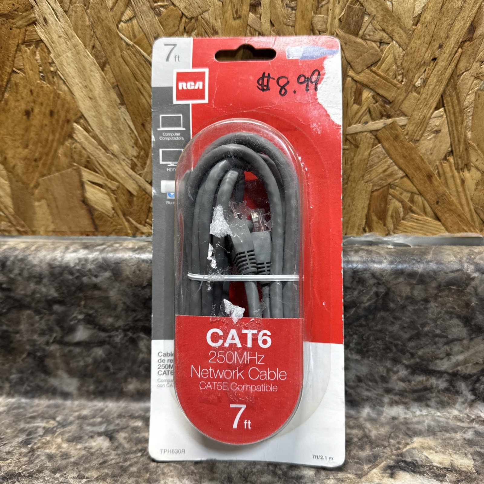 RCA 7 Ft. CAT-6 Gray Network Cable TPH630R RCA TPH630R 044476071928