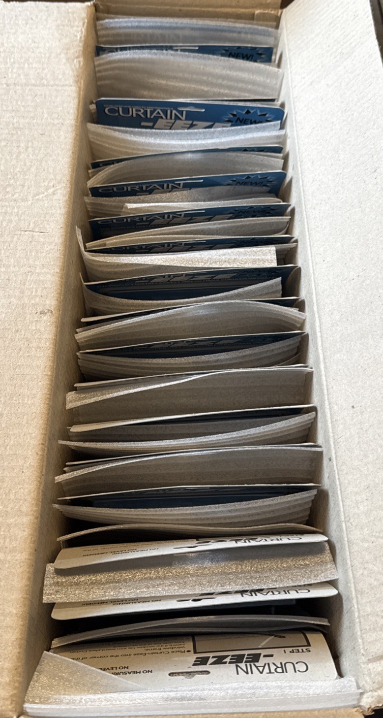 Lot Of 20 Curtain-Eeze Easiest Way To Hang Curtains Or Drapes New Old Stock
