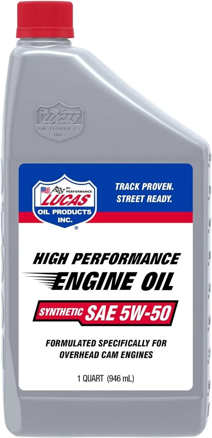 Lucas Motor Oil -5W50 -Synthetic -10101  6pack!   COYOTE 5.0 GT OVERHEAD CAM OIL