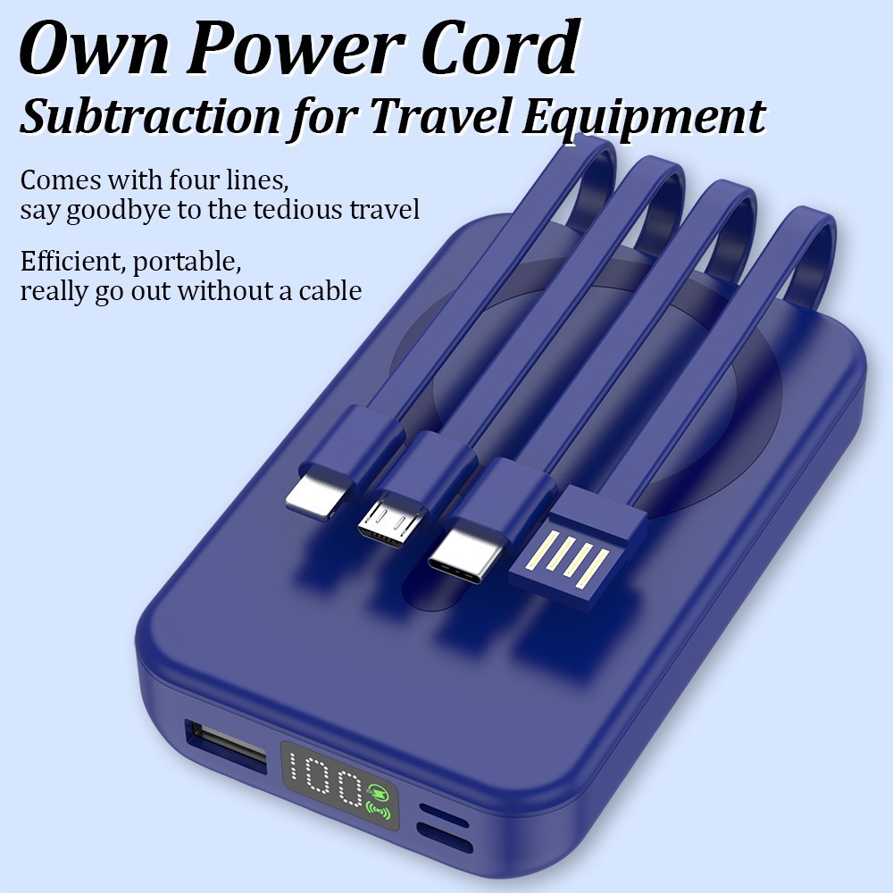 Magnetic Wireless Charger 500000mAh Power Bank Battery Pack for IPhone & Android