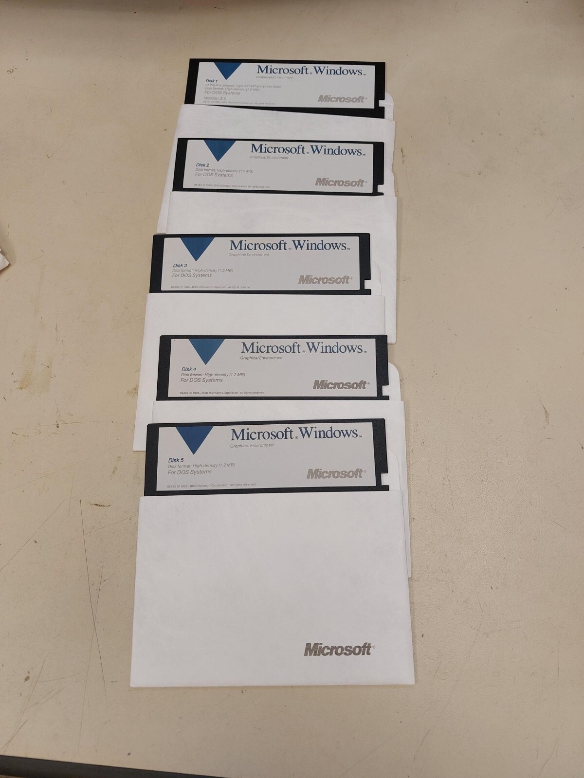 Vintage Microsoft Windows 3.0 For DOS 5.25" Disk + bonus