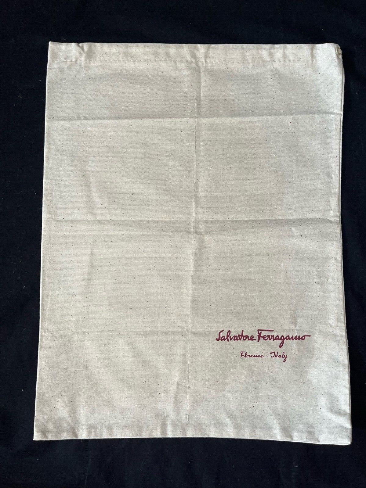 Salvatore Ferragamo Storage Drawstring Dust Bag Cover Storage Beige 15.4" x 11.6