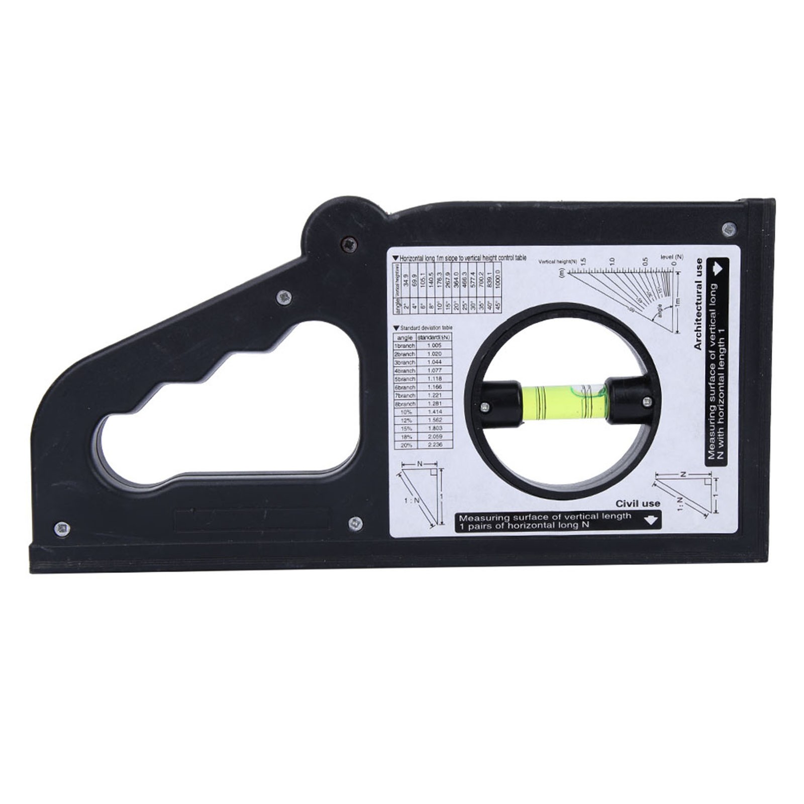 ABS Engineering Slope Level Meter Angle Measuring Scale Tool Without Magnetism
