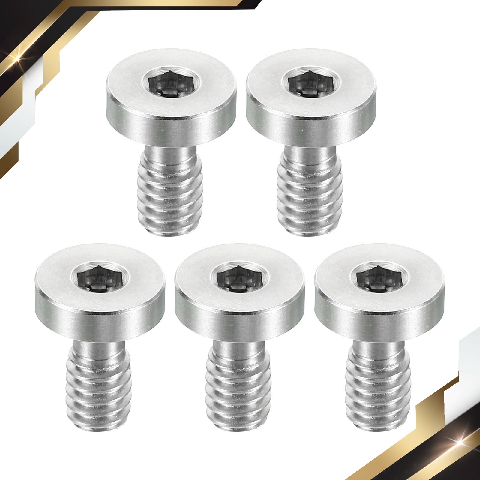 5Pcs 1/4"-20 Thread 16mm L Camera Quick Release Screw Tripod Stainless Steel