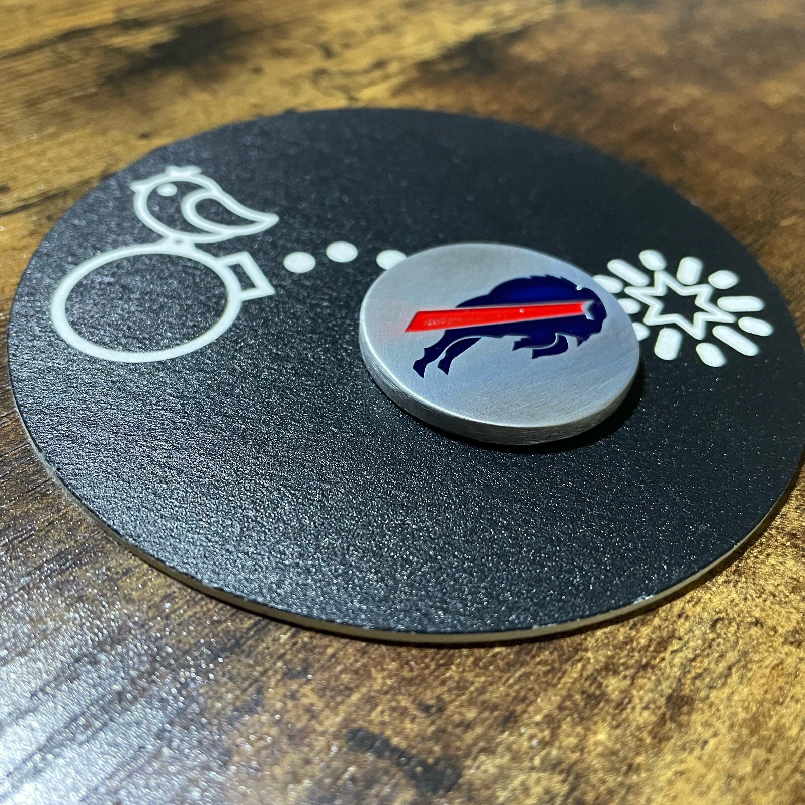 BUFFALO BILLS!  1.25” Laser Engraved Aluminum Golf Ball Marker!