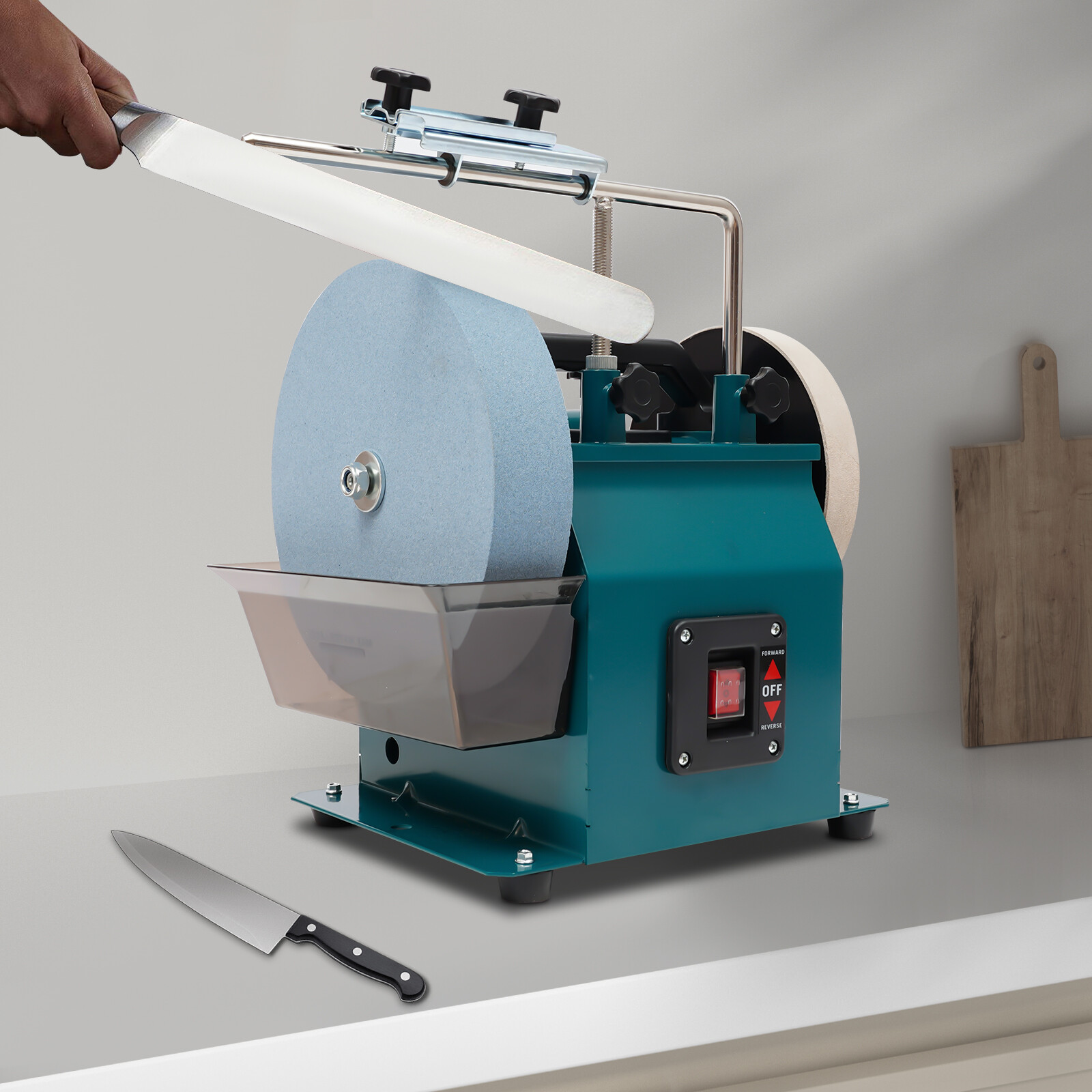 10-Inch Electric Knife Grit Sharpener Wet Stone Sharpening Grinding Machine