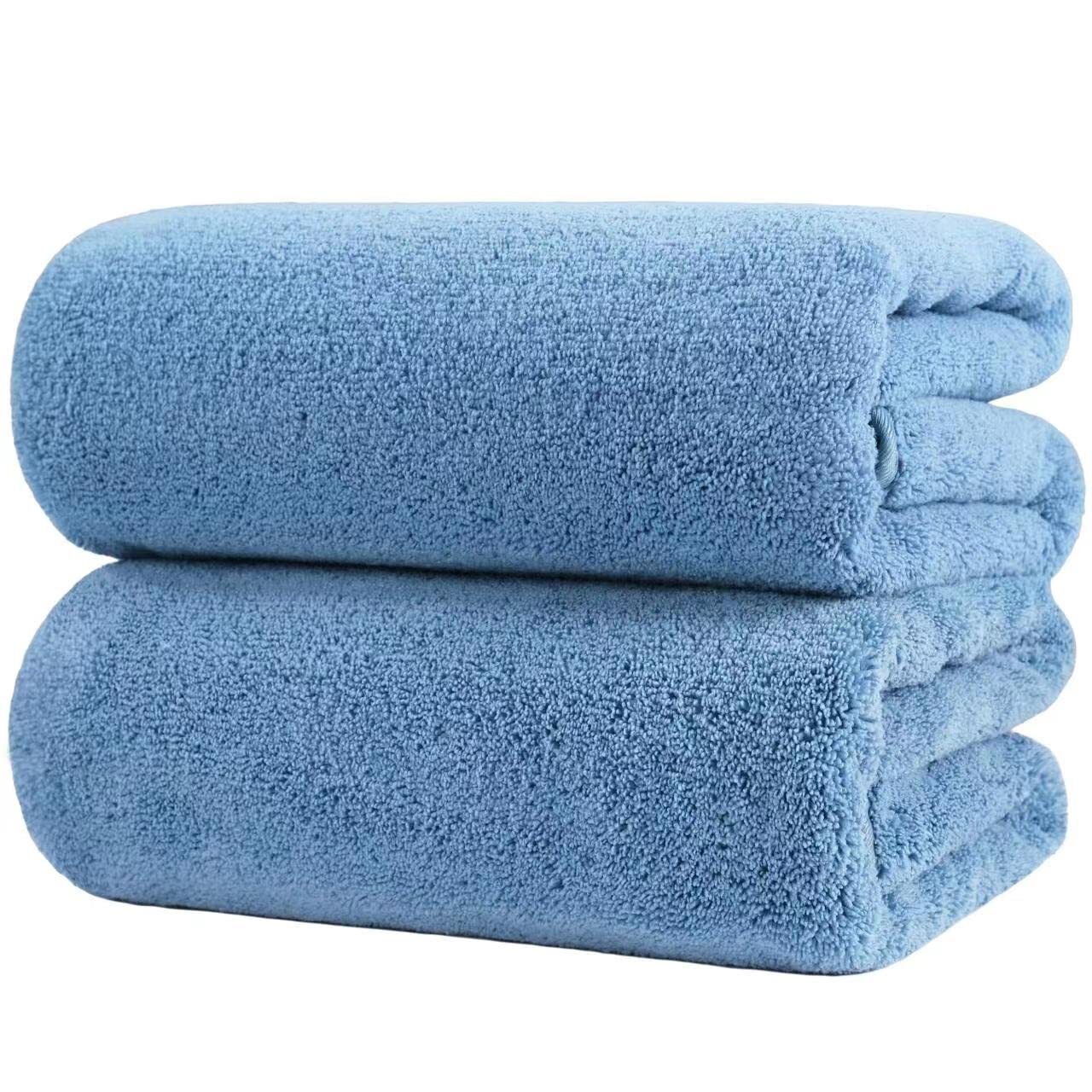 Quick Dry Lint Free Microfiber Bath Sheet 35 X 70 In Pack Of 2 blue