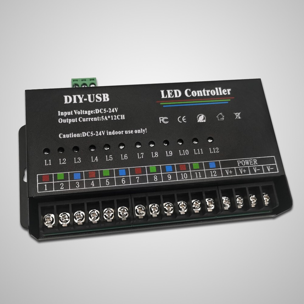 5V 12-24V programmable LED Controller For Single Color LED Strip Lighting effect