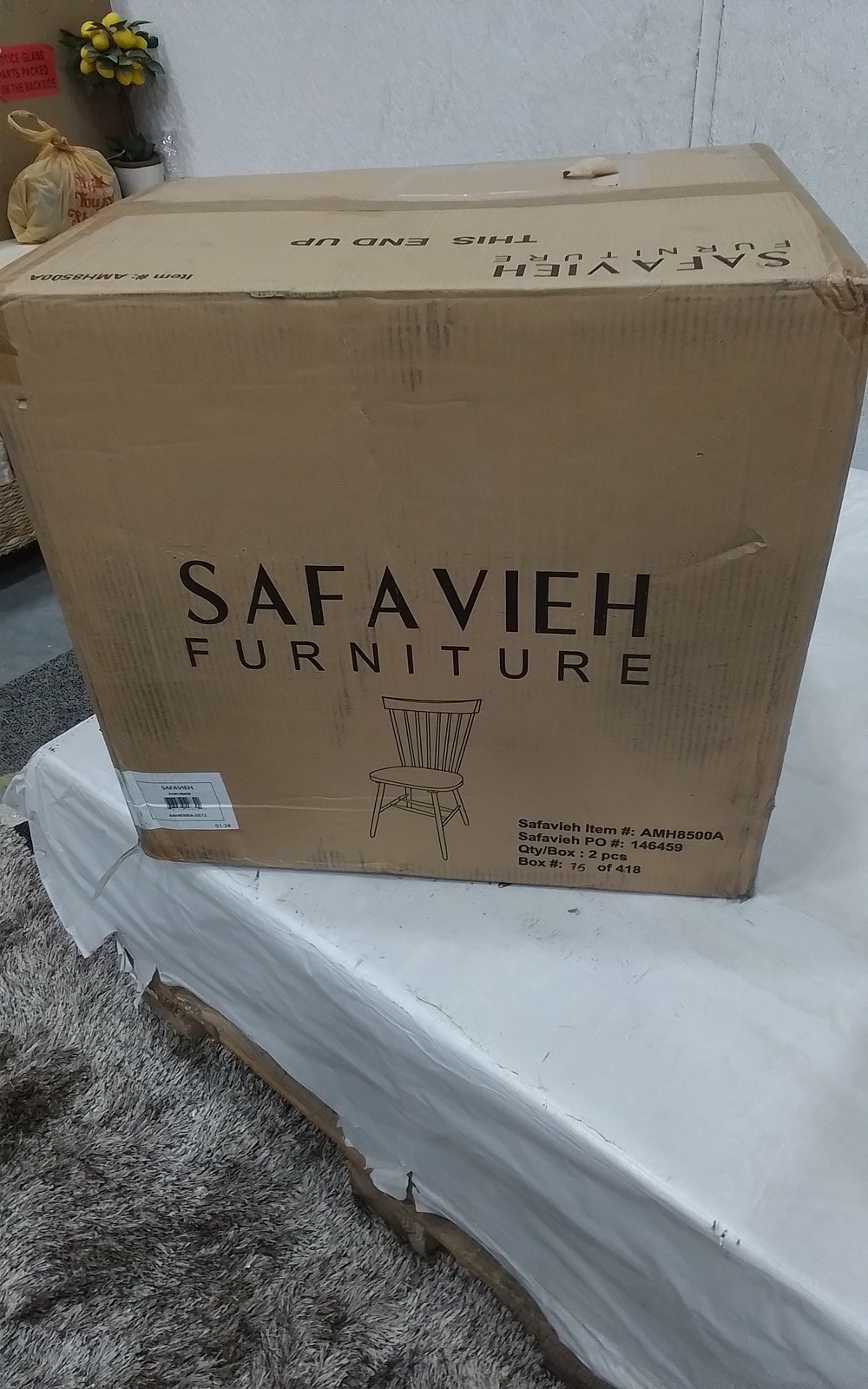Safavieh PARKER SPINDEL SIDE CHAIR, Reduced Price 2172778818 AMH8500A