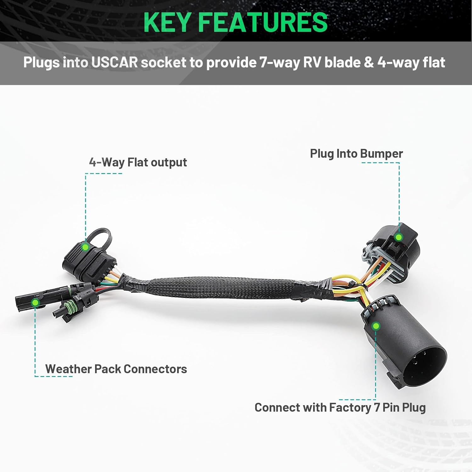 Connect Adapter for Tailgate Light Bar LED Redline Amber Turn Signal Reverse