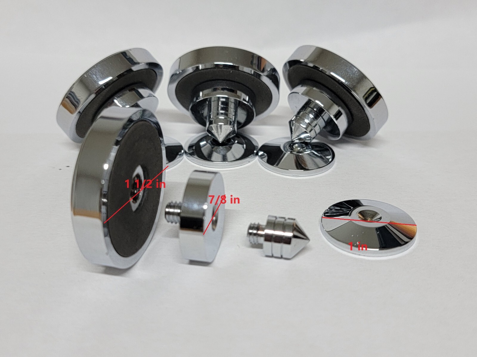 4 Pcs Audio Isolation Cones (Silver)