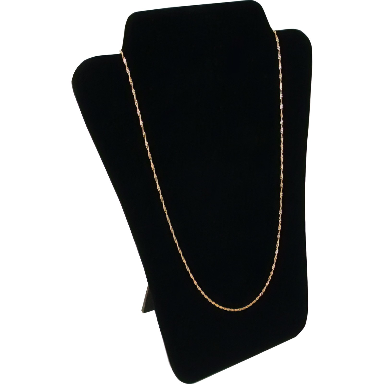 Black Velvet Necklace Display Jewelry Bust Easel 8"