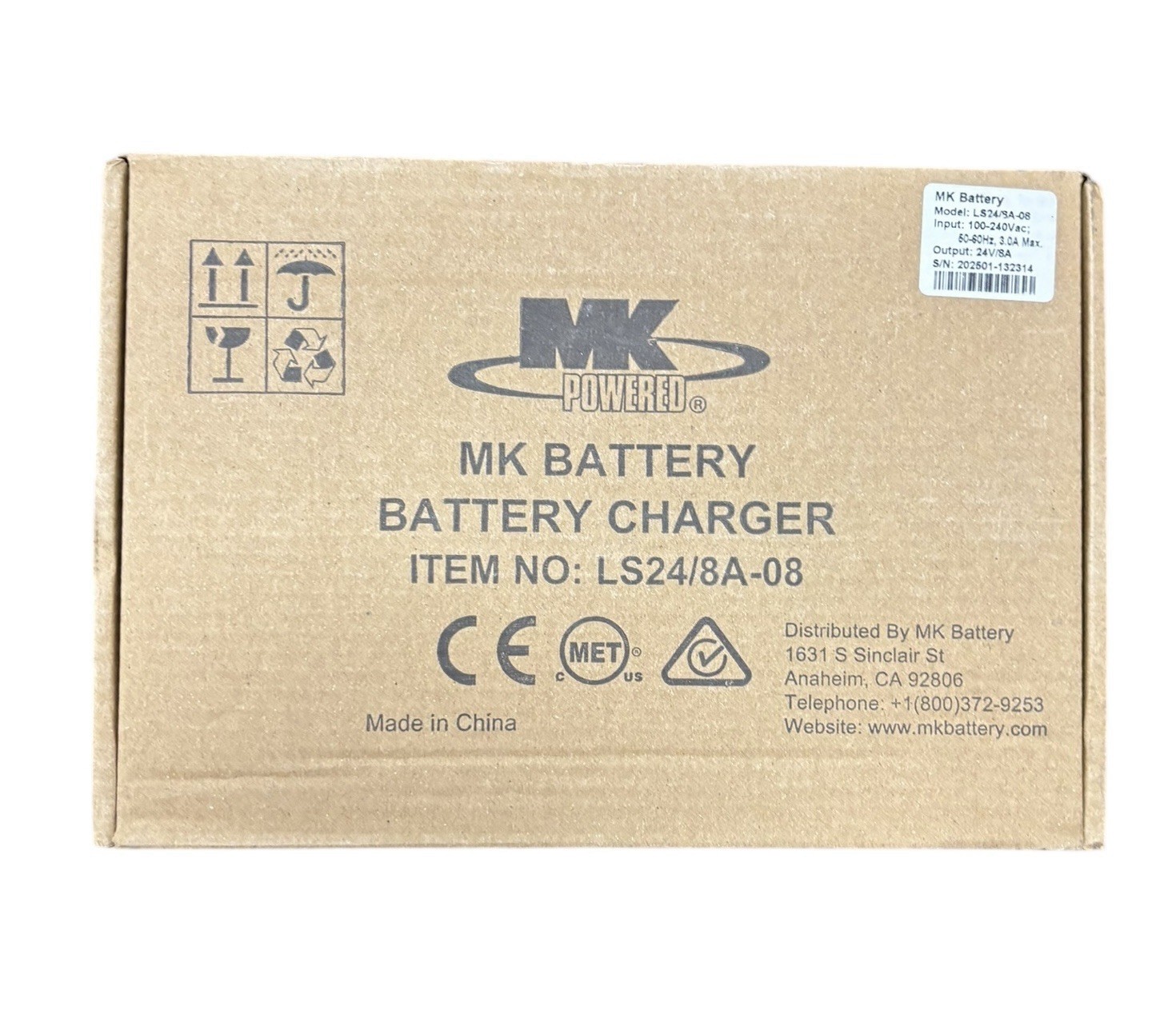 MK Wheelchair Battery Charger LS24/8A-08