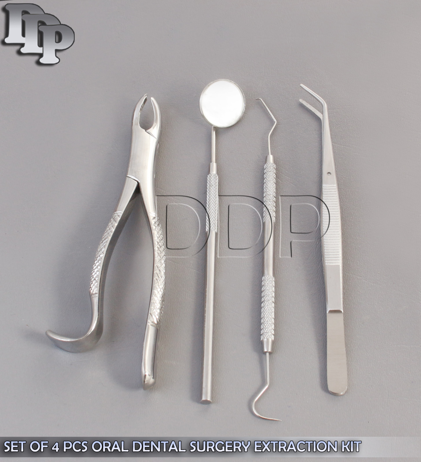 SET OF 4 PCS ORAL DENTAL SURGERY EXTRACTION KIT WITH EXTRACTING FORCEPS #18L