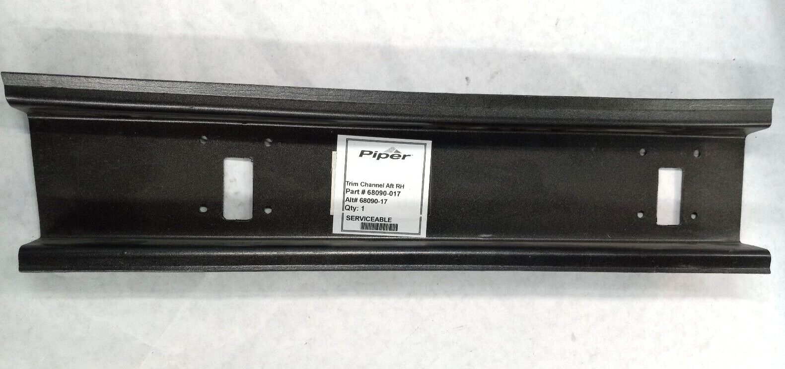 Serviceable Piper P/N 68090-017 Alt# 68090-17 Seat Trim Channel Aft RH