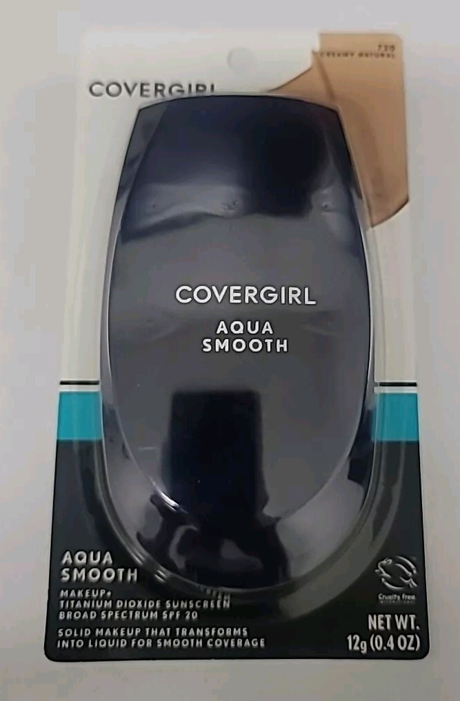 Covergirl Aqua Smooth 720 Creamy Natural Foundation Makeup w/ SPF 20 2/24+ 2 pk