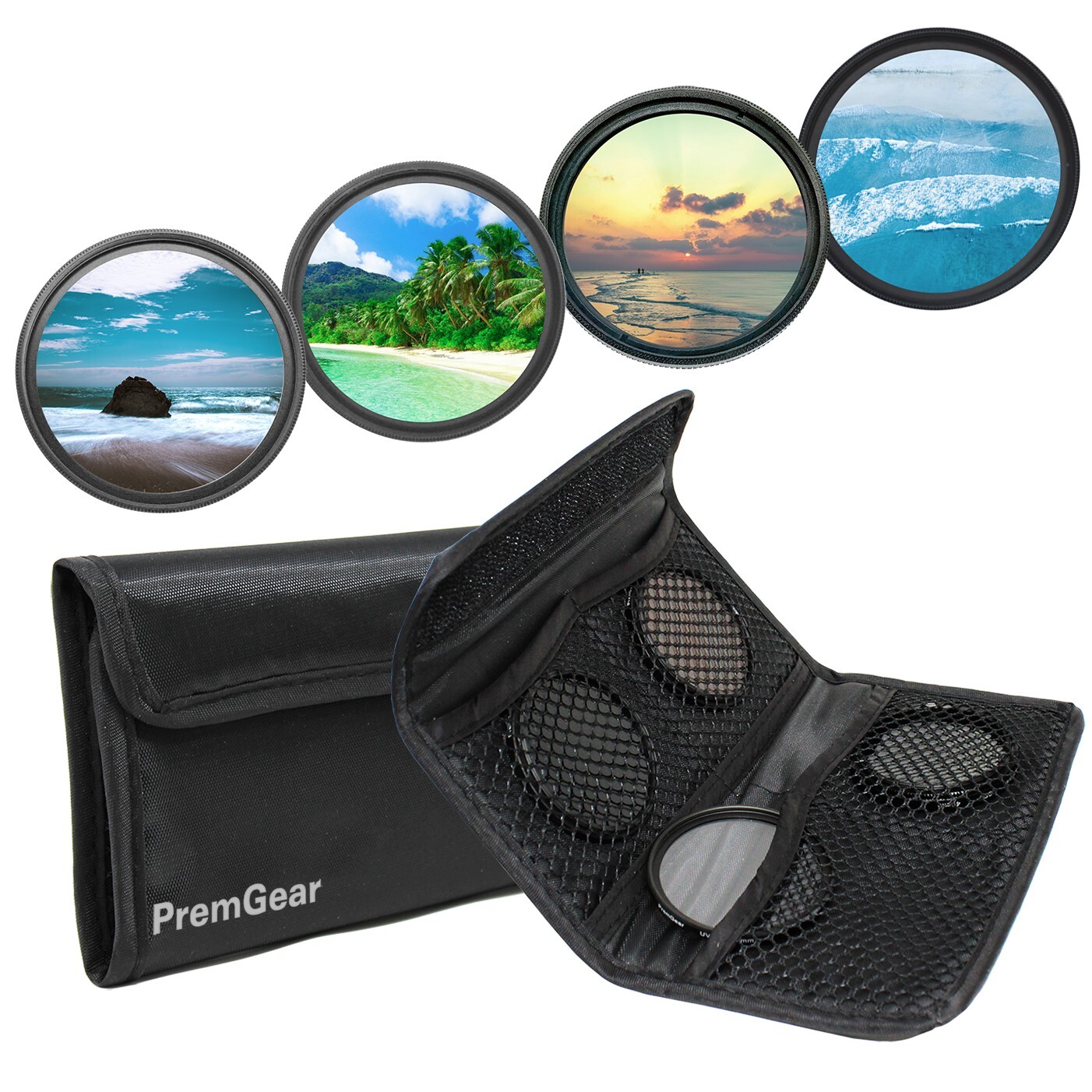 PremGear 49mm 5-in-1 Filter Kit UV/ND8/Warming/CPL/Case for Canon 50mm f1.8 Lens