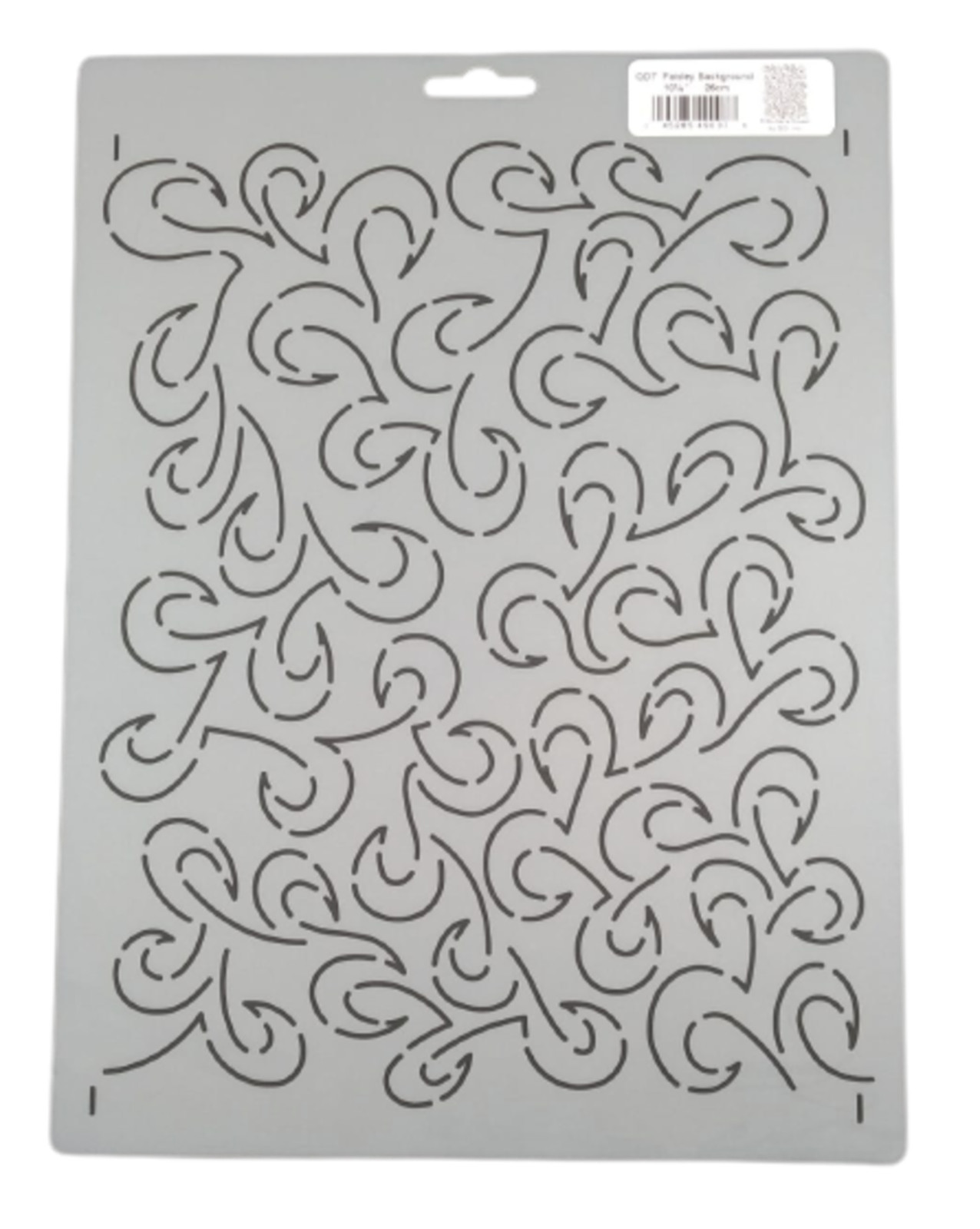 Quilting Stencil Large Paisley Background 10.25" Stipple Quilt Pattern Templates