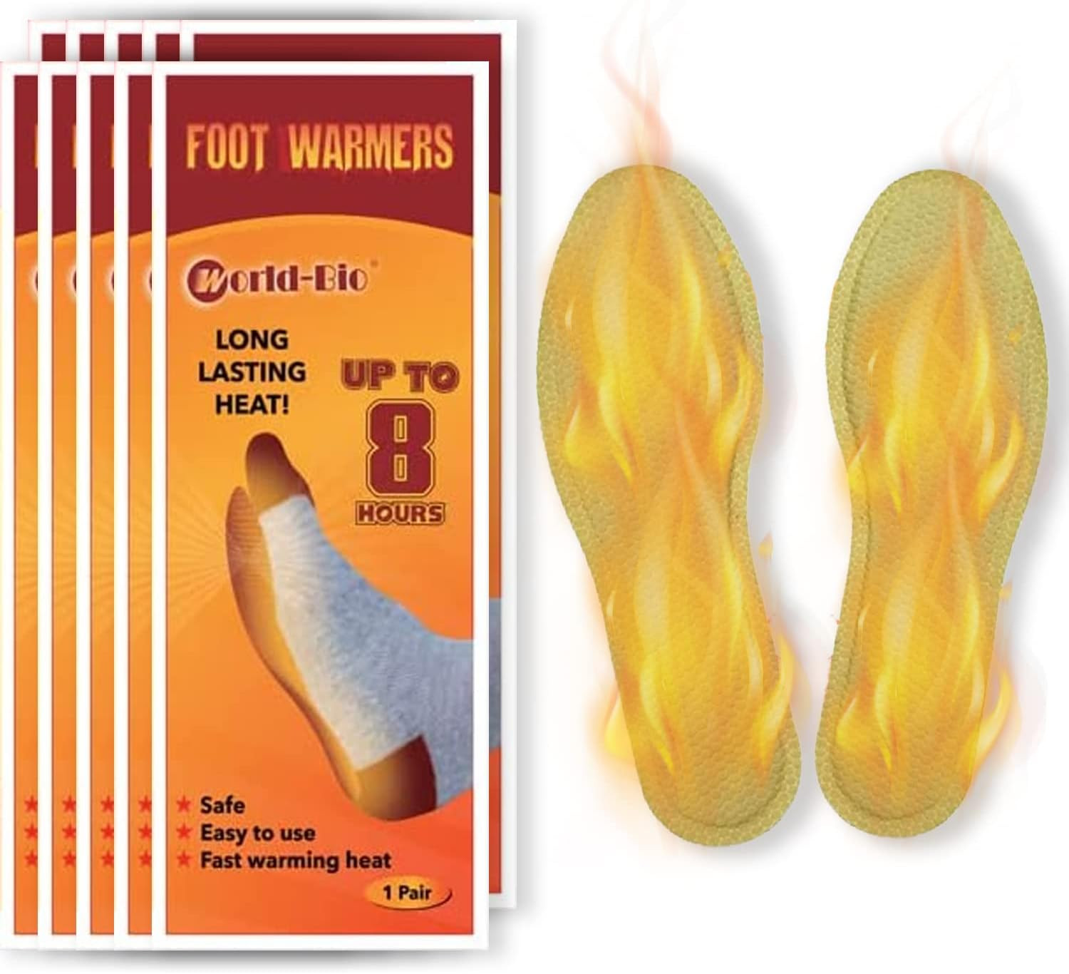 Insole Foot Warmers Disposable, Foot Warmers for Feet, Heated Insoles Warmers, A