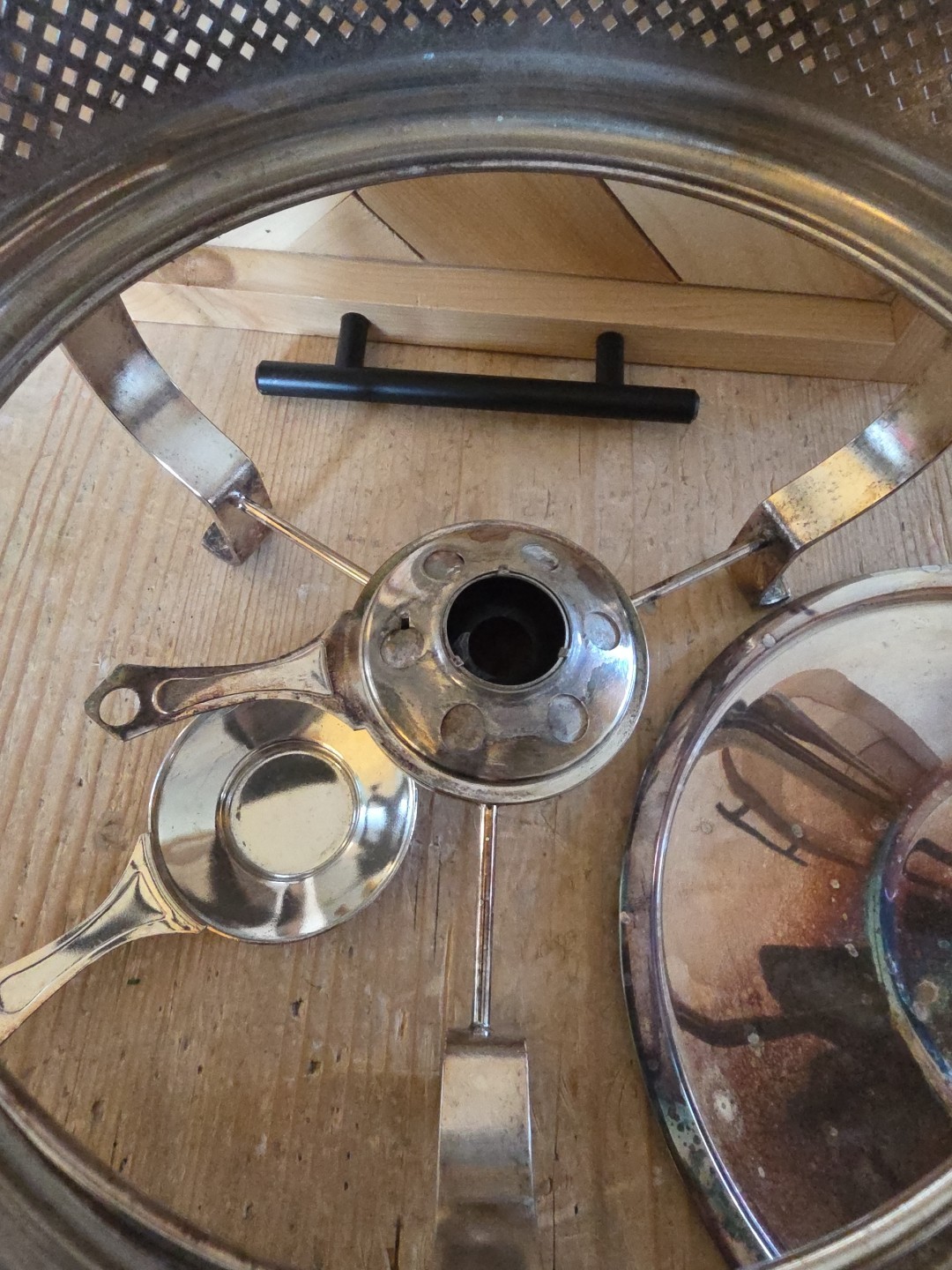 Vintage Silverplate Chafing Serving Set, No Glass Insert