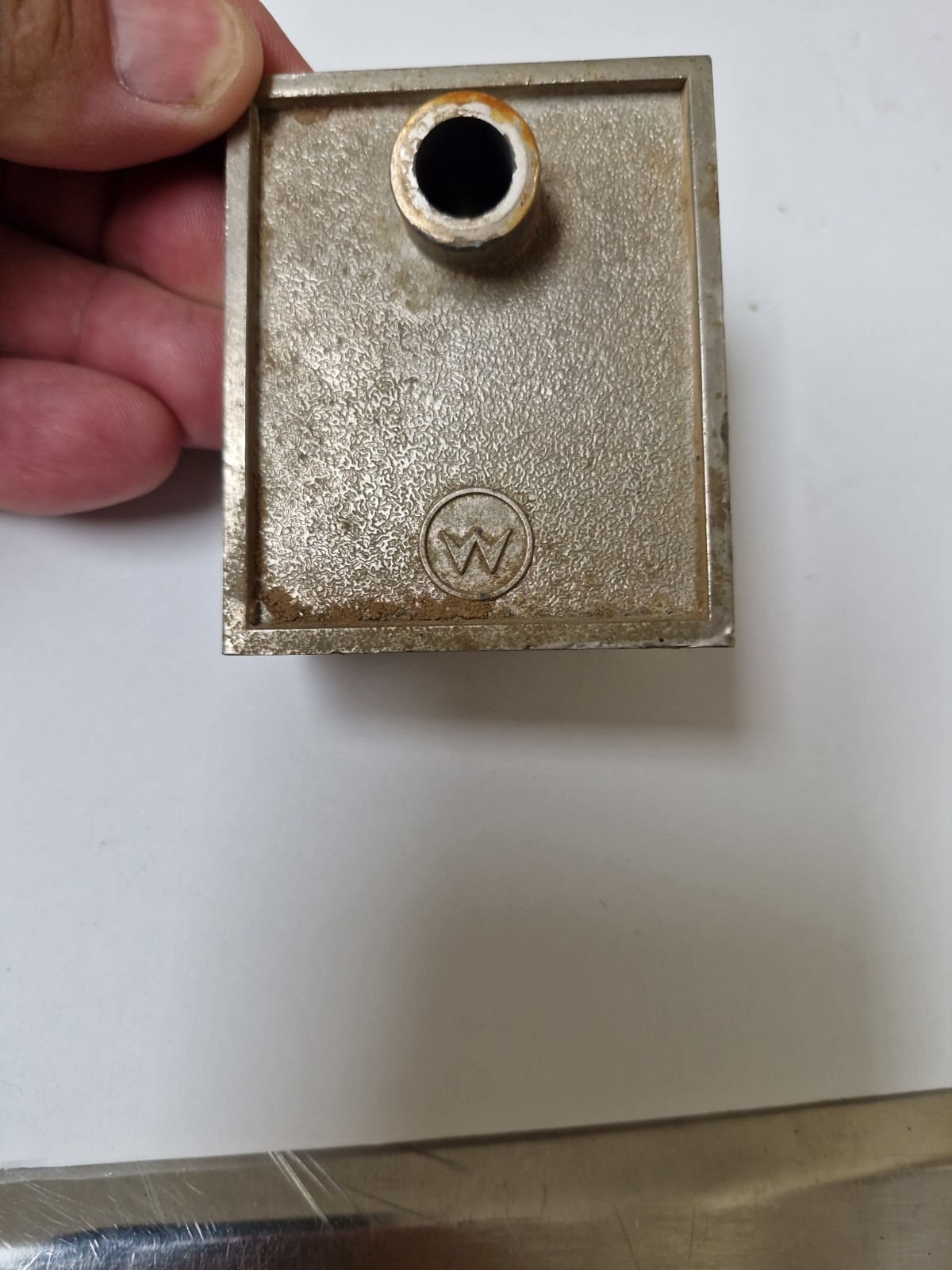 William's Pinball Machine USED Metal Ball Shooter Housing - "W" Logo