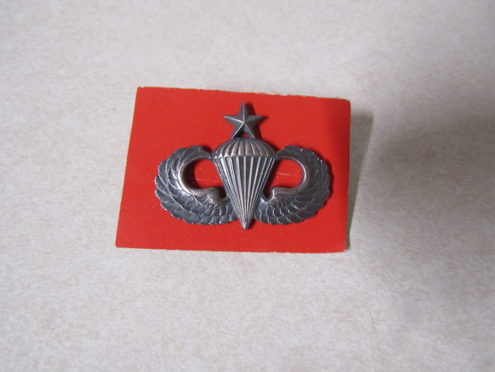 US MILITARY INSIGNIA MEDAL FULL SIZE SENIOR PARACHUTIST BADGE JUMP WINGS DULL