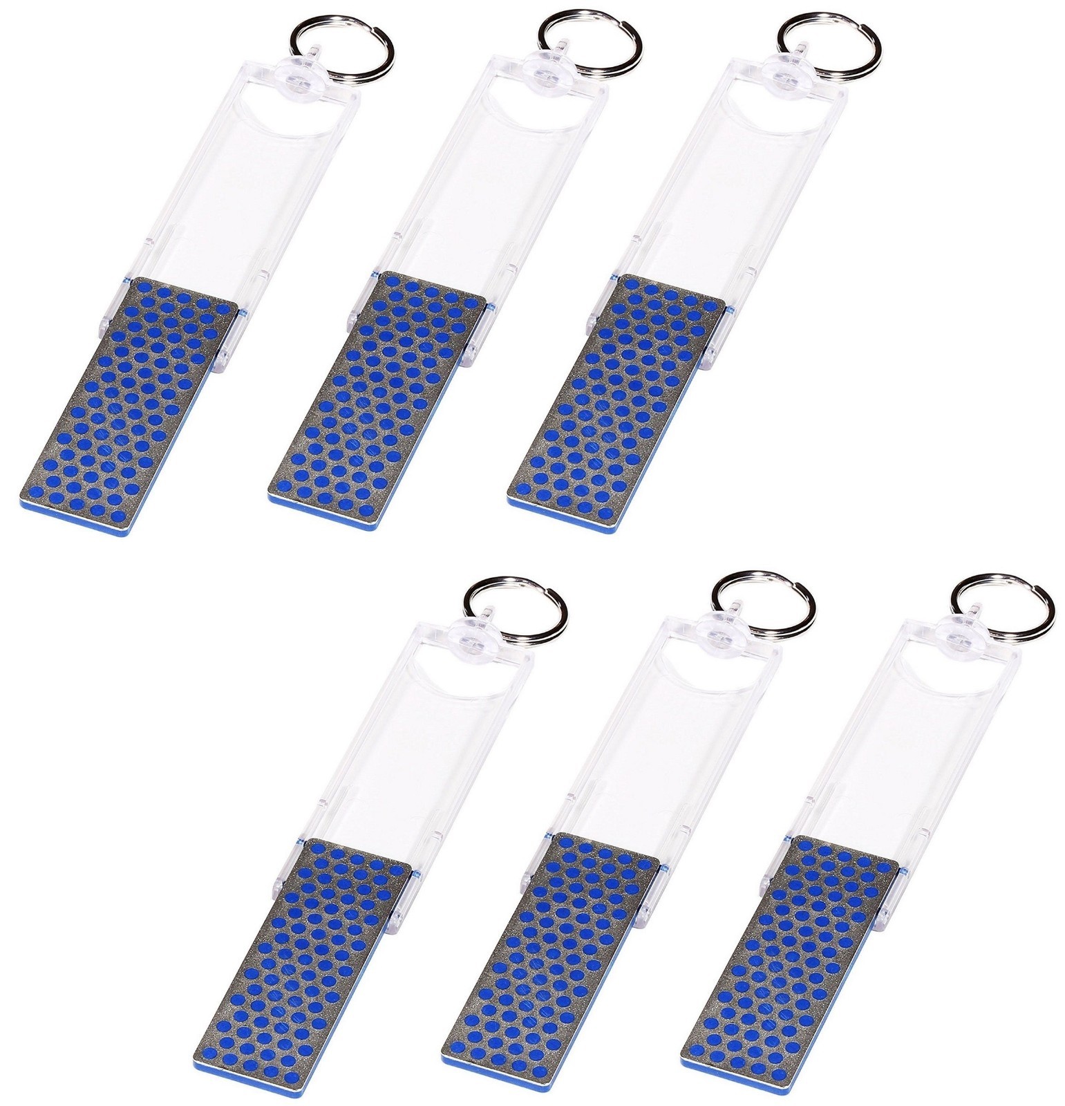 6 PACK DMT Mini-Sharp Keychain Sized Diamond Knife Sharpener w/Coarse Grit 5 ⅝"