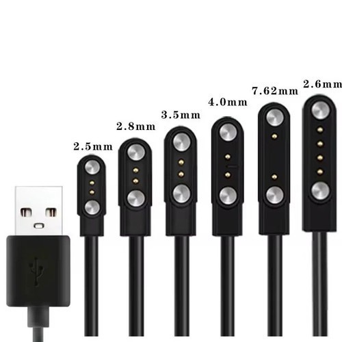 2-Pin Universal USB Data Charging Cable Magnetic Charger For Smart Watch 2.84mm