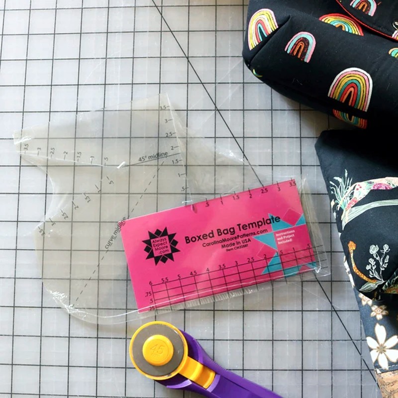 Boxed Bag Template - Cut Boxed Corners But Don't Cut Your Fabric - Plus Pattern