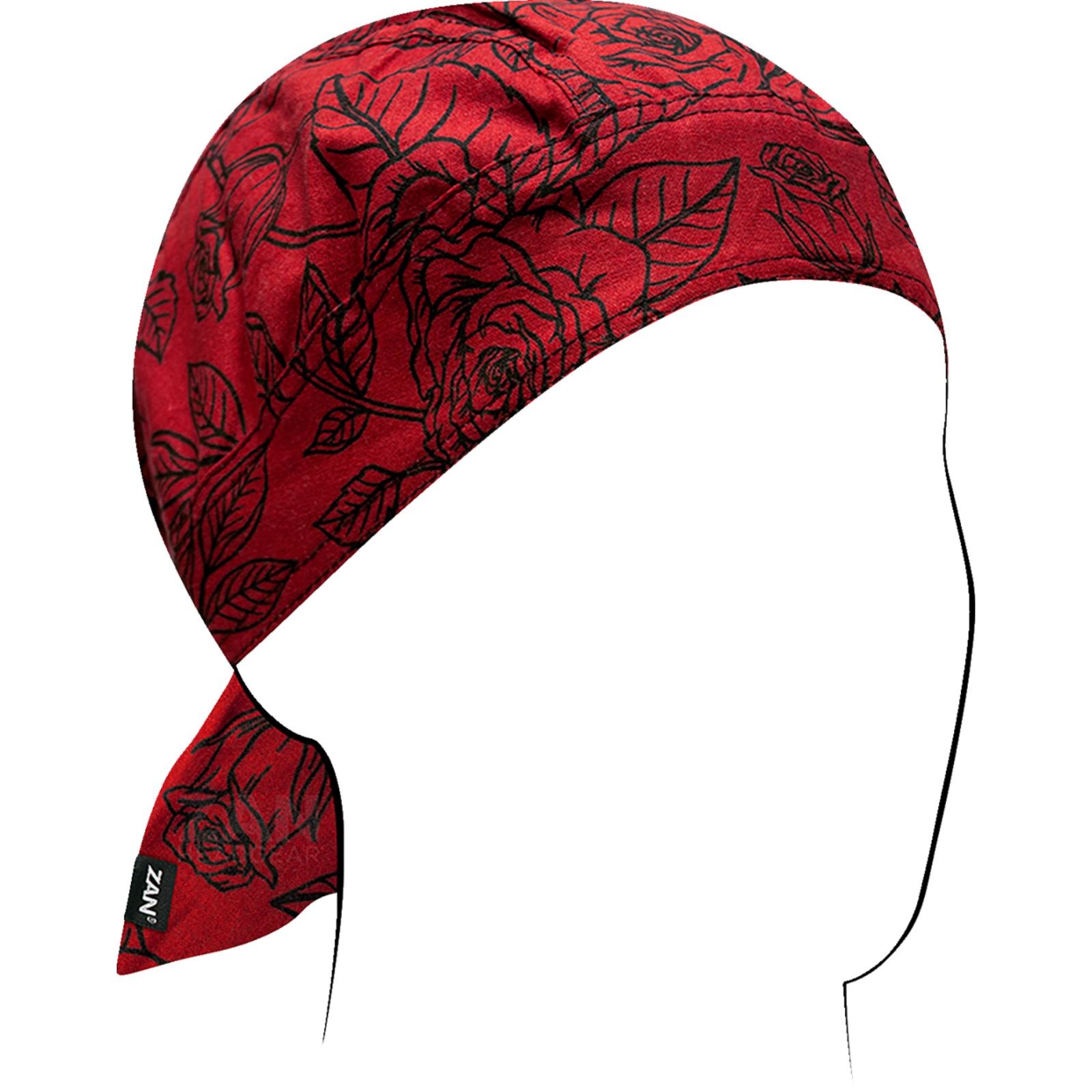 Zan Flydanna® Head Wrap - Black and Red Roses Z311