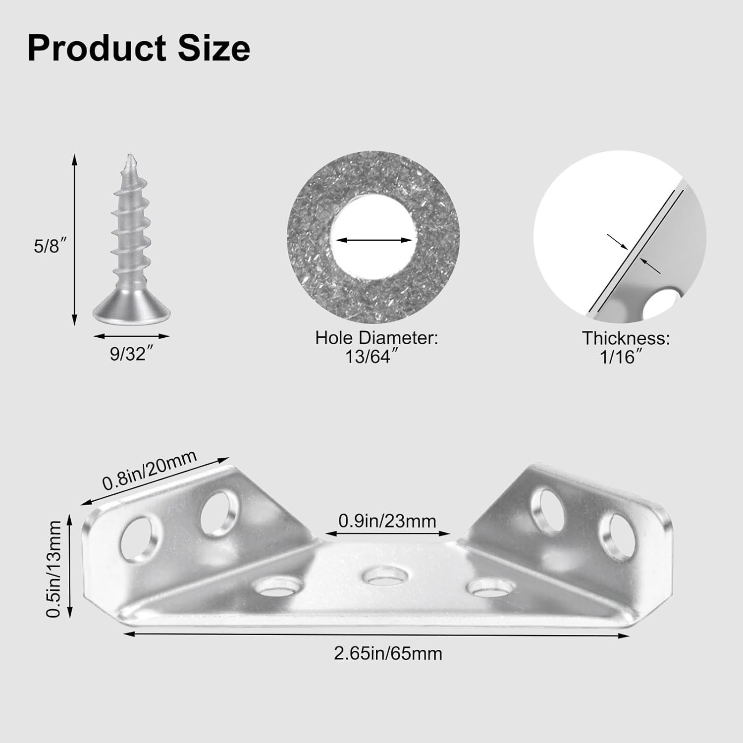 High-Strength 12 Pack Triangular Furniture Connectors - Perfect for DIY Projects