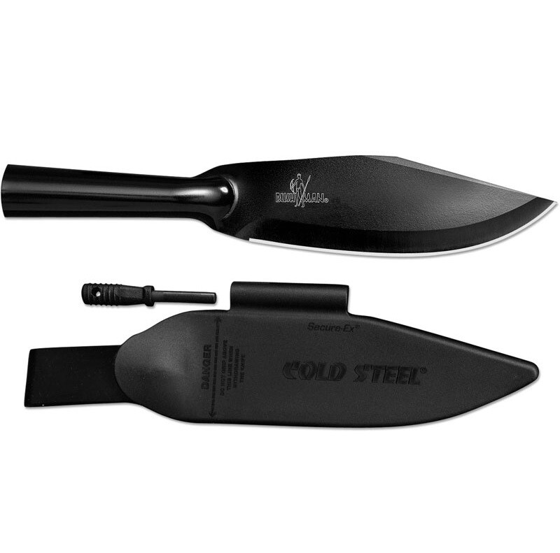 Cold Steel Bushman Bowie Knife, 7" High-Carbon Steel Blade + Sheath & Fire Steel